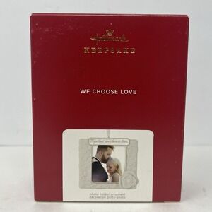 Hallmark Wedding Christmas Ornament Picture Frame 2021 We Choose Love NIB